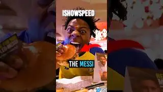 iShowSpeed Eats The Messi Burger! 😂 #ishowspeed #messi