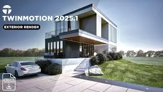 Learn How to create Stunning Exterior Renders With Twinmotion 2025.1 Using Path Tracer - Tutorial
