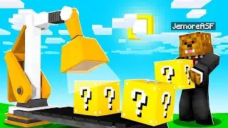 Making The LUCKIEST Factory in Lucky Block tycoon