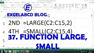 How to use Excel Function LARGE and SMALL | Excelabcd