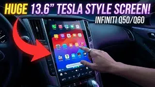 HUGE 13.6" Tesla Style Android Radio for 2012-2021 Infiniti Acura Q50/Q60 Merge Screens