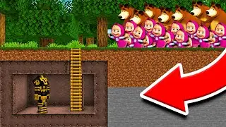 BASE SECRETA VS APOCALIPSIS DE MASHA Y EL OSO EN MINECRAFT 😱