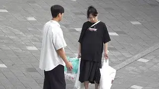 What if a pregnant woman is forced to carry a heavy load? | social experiment