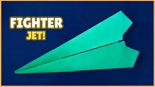 How to Make a Easy Paper Airplane Jet - ORIGAMI PAPER PLANE THAT FLIES FAR