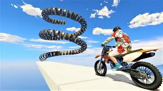 GTA 5 -  Bike Drive Inside Tight curved Tunnel