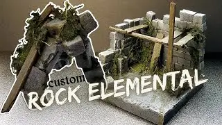 Rock Elemental guarding Ancient Forest Ruins | Tabletop/DnD Terrain & Monster Mini