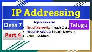 IP Addressing Part 4 in Telugu | Class 7 | Huzefa