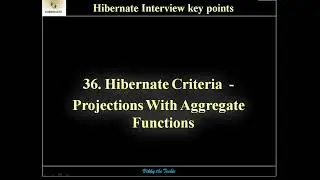 HB36. Hibernate Criteria - Projections With Aggregate Functions
