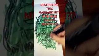 DESTROYING THIS ART!!👹👹👹 #yippee #funny #memes #art #artist #nocopyright