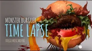 MONSTER BURGUER | Time Lapse | Digital Painting