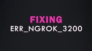 How To Fix Ngrok Tunnel Not Found (ERR_NGROK_3200)