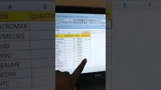 Excel product formula used 