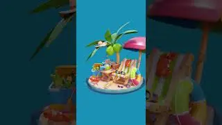 Make Coconut Tree 3D Modelling #shorts