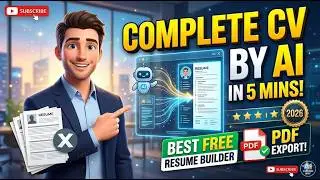 How To Make A Complete CV By AI In Best FREE Resume Builder (PDF Export!) 