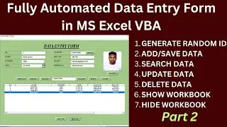 Fully Automated Data Entry Form in MS Excel VBA |English|