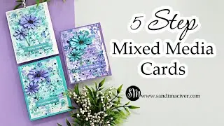 5 Step Mixed Media cards | Step-by-Step Tutorial for Beginners