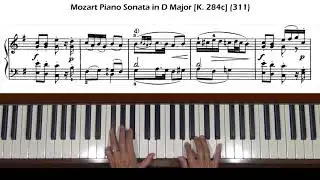 Mozart Piano Sonata in D Major K. 284c (K. 311) Andante con espressione Piano Tutorial