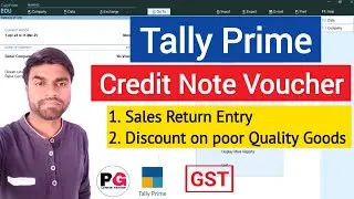 Credit Note in Tally Prime || Sales Return Discount on Sales Entry in Tally Prime || Tally with GST