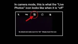 Turn off "Live Photos" on Phone