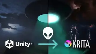 Spooky UFO Art - Unity/Krita Workflow - Digital Painting Screenshot Enhancement