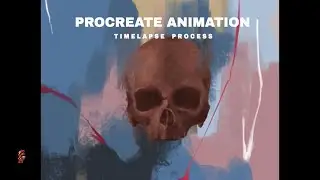 skull animation timelaps process (Procreate)