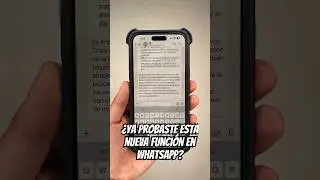 ¿YA PROBASTE ESTA NUEVA FUNCIÓN EN WHATSAPP? | #Shorts
