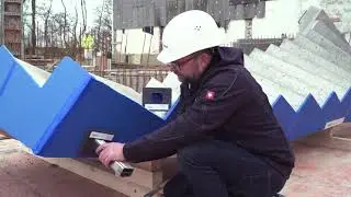 Schallbrückenfreier Einbau bei gewendelten Element-Treppenläufen. Schöck Tronsole® Typ T, Q, L.