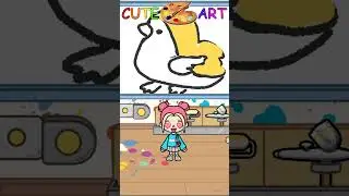 cute duck drawing #satisfying #art