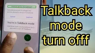 How to turn off talkback mode | all android mobile talkback turn off 