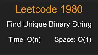 Find Unique Binary String - Leetcode 1980 - Python