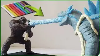 KONG VS SHIMU WITH CLAY / PLASTILINA. Godzilla x Kong : The New Empire. 2024