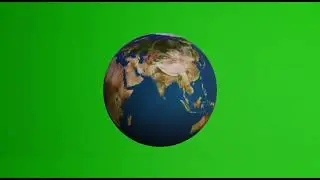 EARTH ROTATING AND THUNDER BOLD GREEN SCREEN 