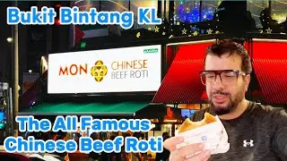 Things to eat KL | famous Chinese beef roti Bukit Bintang Kuala Lumpur Malaysia | NEVER miss it