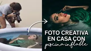 Foto creativa en el patio de casa / Detrás de cámaras