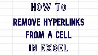 How to remove hyperlinks from a cell in Excel & shortcut video #excel #exceltips #exceltricks