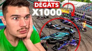 F1 24 - SURVIVRE EN DEGATS EXTREME A MIAMI😱😂