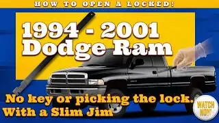 How to open a locked door using a Slim Jim to unlock a 1994 - 2001 Dodge Ram (2nd Gen)