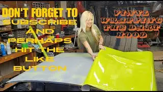 VINYL WRAPPING A MOPAR HOOD IN 6 MINUTES
