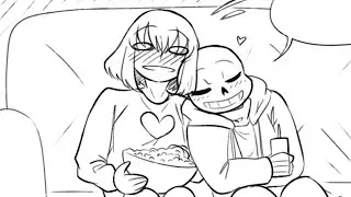 Sans e Frisk vêem um filme de terror // FRANS Comic Dublada