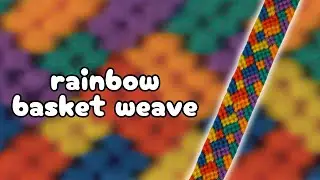 Rainbow Basket Weave Friendship Bracelet Tutorial [CC]