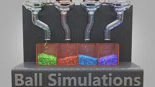 20,000 colorful Balls Marble Run screening animation V10