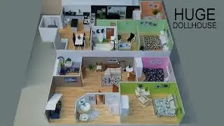 DIY Miniature HUGE DOLLHOUSE with Basement