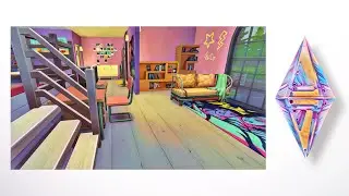 дом-студия для подростка за 20К | Строительство СИМС 4 |Базовый дом СИМС 4