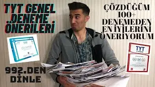 44-) TYT GENEL DENEME ÖNERİLERİ | SERİ DENEMELER BAŞLIYOR | #yks