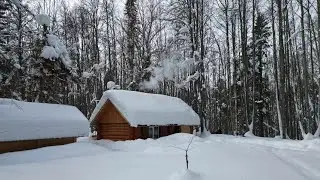 A CABIN IN THE SNOW KINGDOM. RETURNED TO THE LOG CABIN 2 MONTHS LATER. COOKED IN A BRICK OVEN