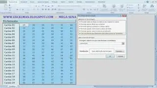 Conferir Jogos da MegaSena com o Excel
