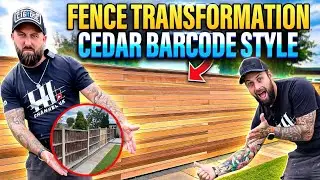 Installing a Cedar Slatted Horizontal Fence | Barcode Style