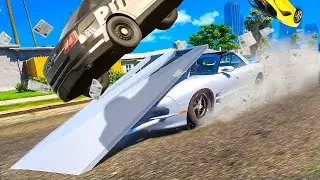 Unstoppable 9999HP Drag Flip Car Destroying Cops In GTA 5 RP
