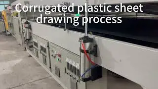 Corrugated plastic sheet drawing process