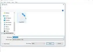 Saving text file as windows command file cmd